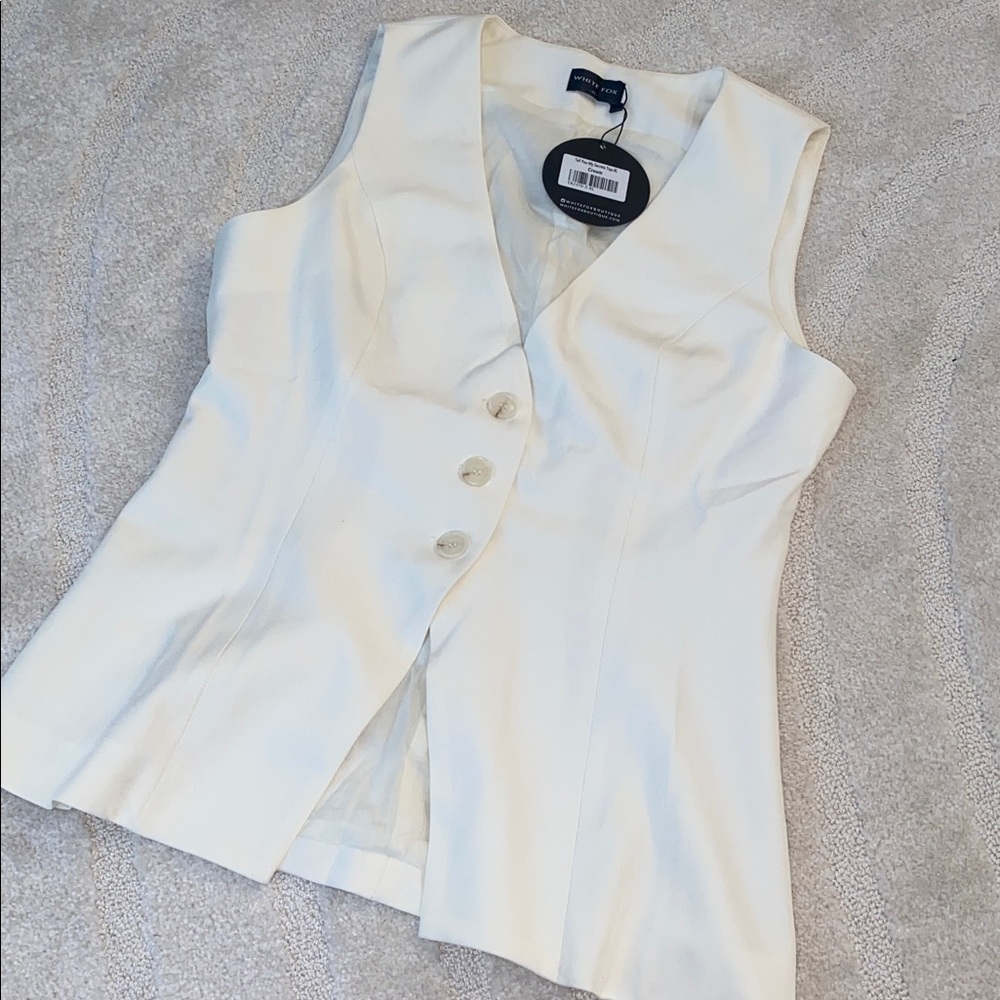 White Fox Boutique Cream Button-Up Blouse